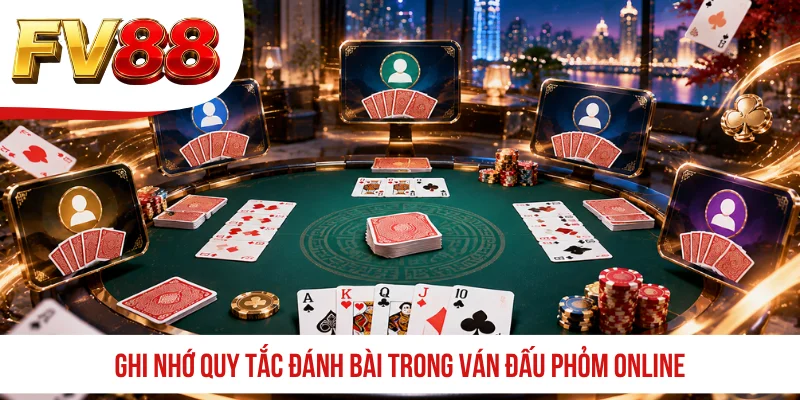 Ghi nhớ quy tắc đánh bài trong ván đấu Phỏm online